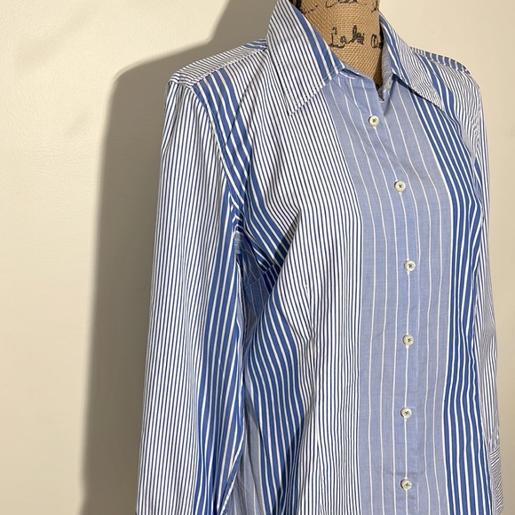 TOMMY HILFIGER || Women’s Striped Shirt. Sz. L - Picture 4 of 9